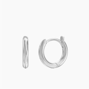 Baby Gold 9mm 14KWhite Gold Petite Huggie Earrings